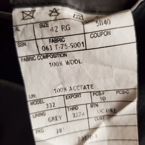 Mens Size 42 Regular J. Ferrar Suit Jacket - Picture 5 of 7